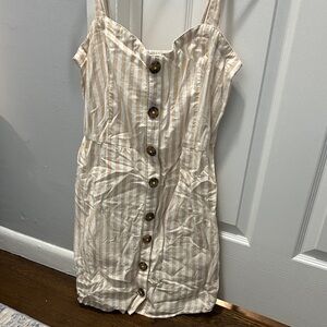 Striped Button-Down Dress